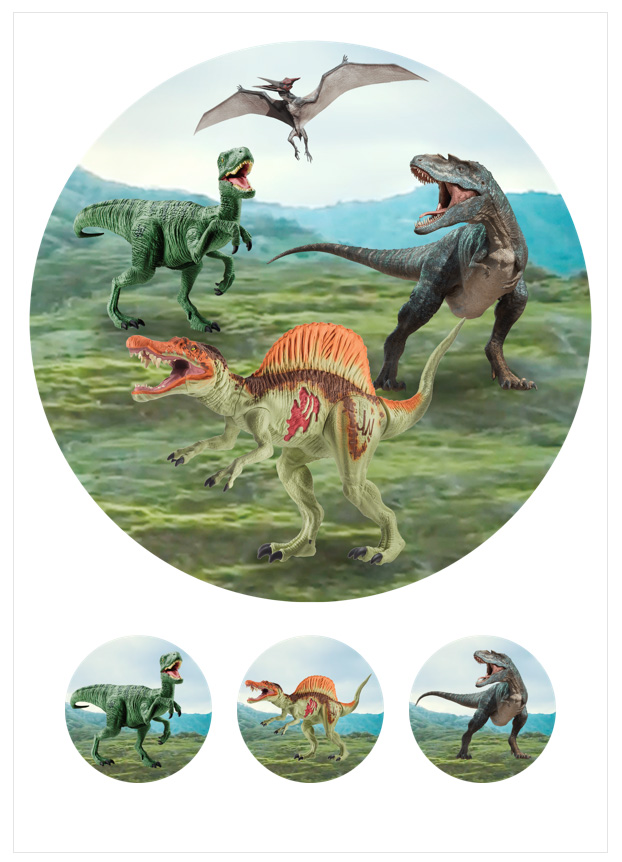 Modelo nº 1472: Dinosaurios para tarta - Tienda Online