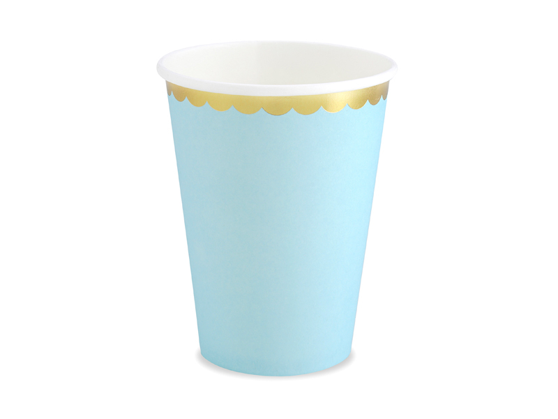 Imagen de producto: 6 vasos azules y dorados