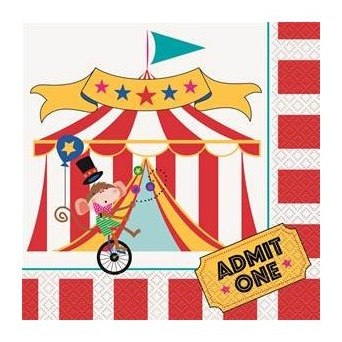 Imagen de producto: 16 servilletas de circus carnival