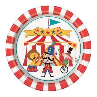 Imagen de producto: 8 platos de circus carnival de 17,8 cm