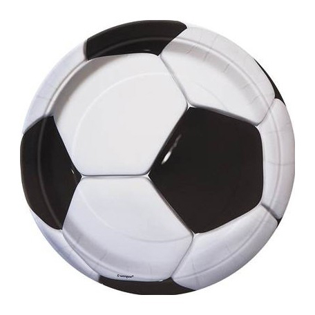 Imagen de producto: 8 platos de fútbol de 17,1 cm