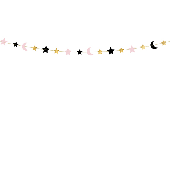 Imagen de producto: Guirnalda de estrellas y lunas, 1,9 m