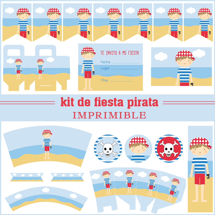 Imagen de producto: Kit de fiesta pirata - chico