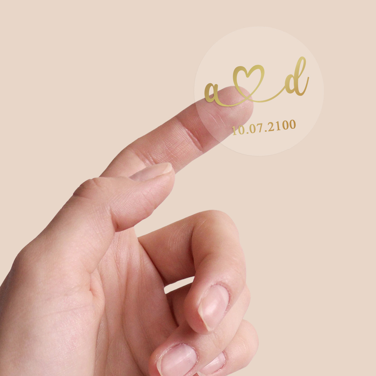 Imagen de producto: Pegatinas personalizadas, transparentes con foil - modelo 3