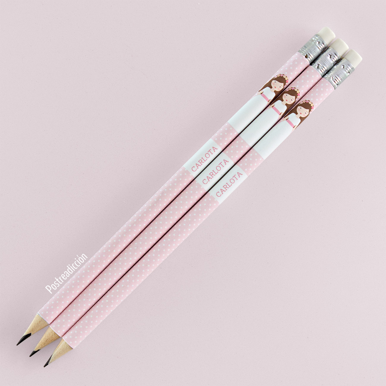 Imagen del producto: 10 lápices de comunión "Carlota"