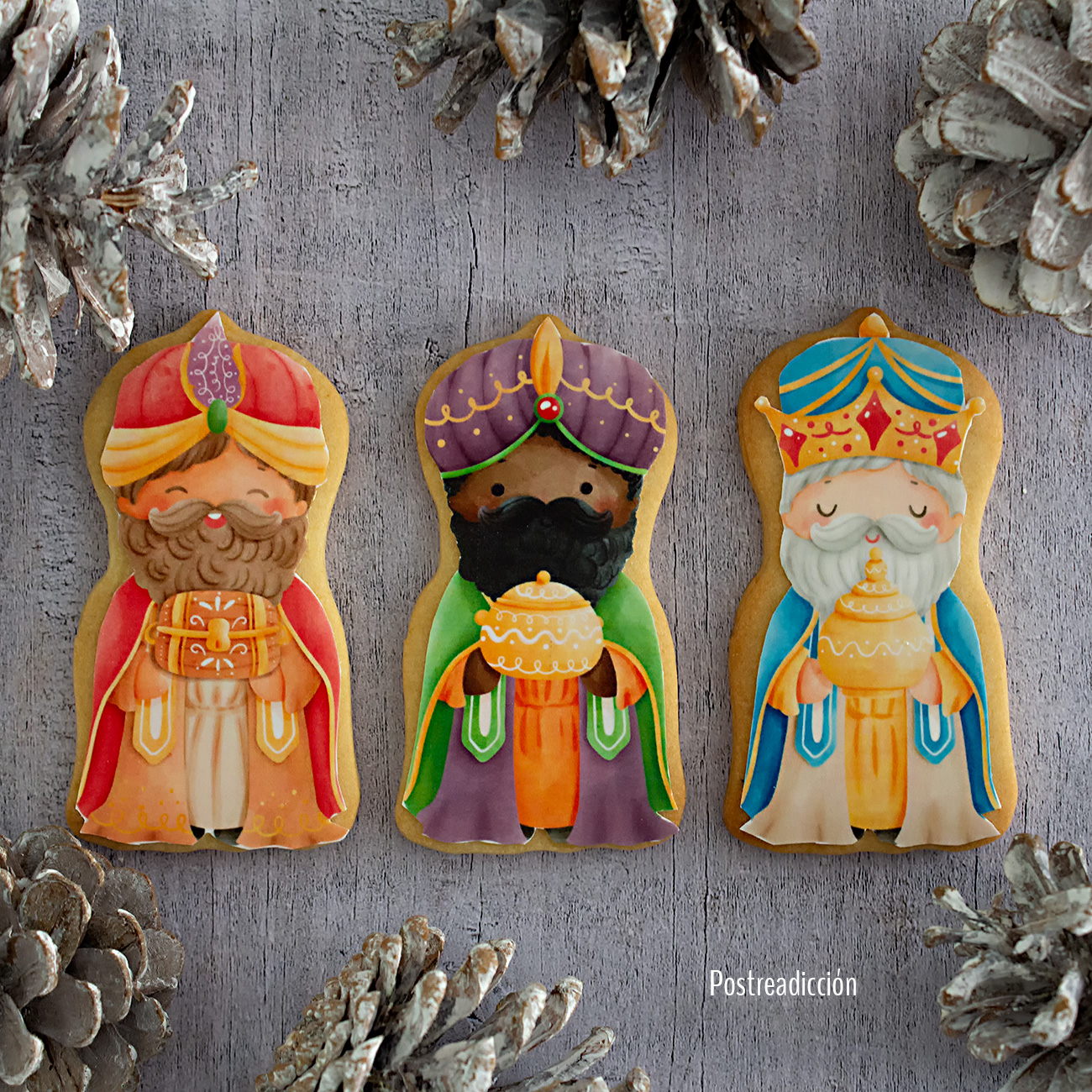 Galletas decoradas de Reyes Magos