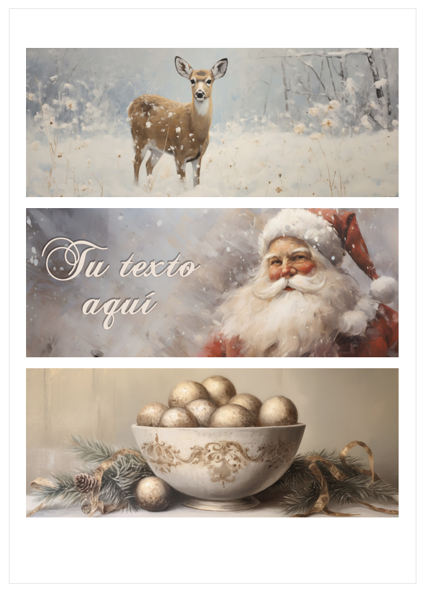 Imagen del producto: Modelo nº 2514: Papá Noel, ciervo y bolas de Navidad para turrón