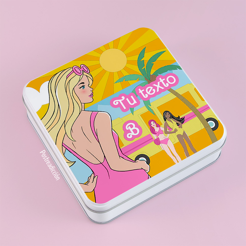 Imagen de producto: Caja de lata cuadrada - Barbie