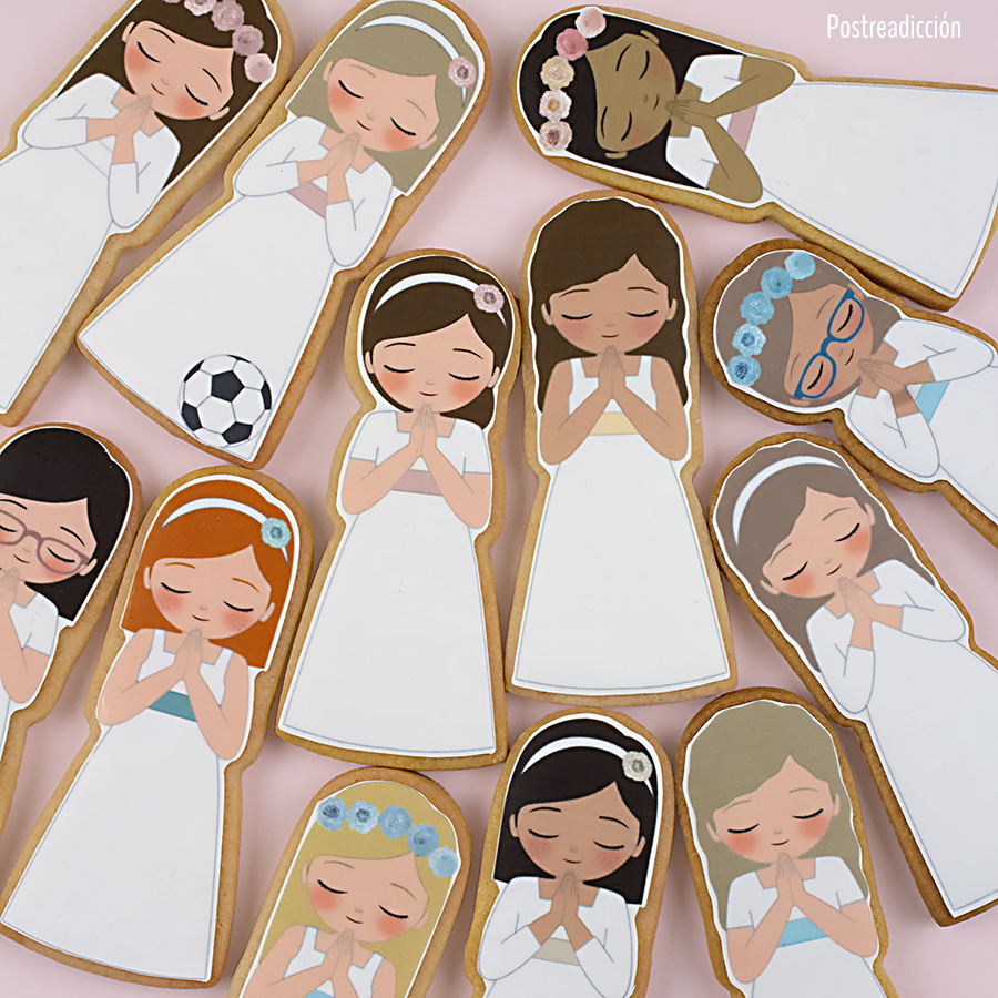 Imagen del producto: Galleta decorada con papel de az&uacute;car- modelo Berta