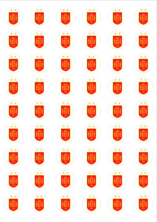 Imagen del producto: Modelo n&ordm; 3258: Escudo Selecci&oacute;n espa&ntilde;ola para minioreos
