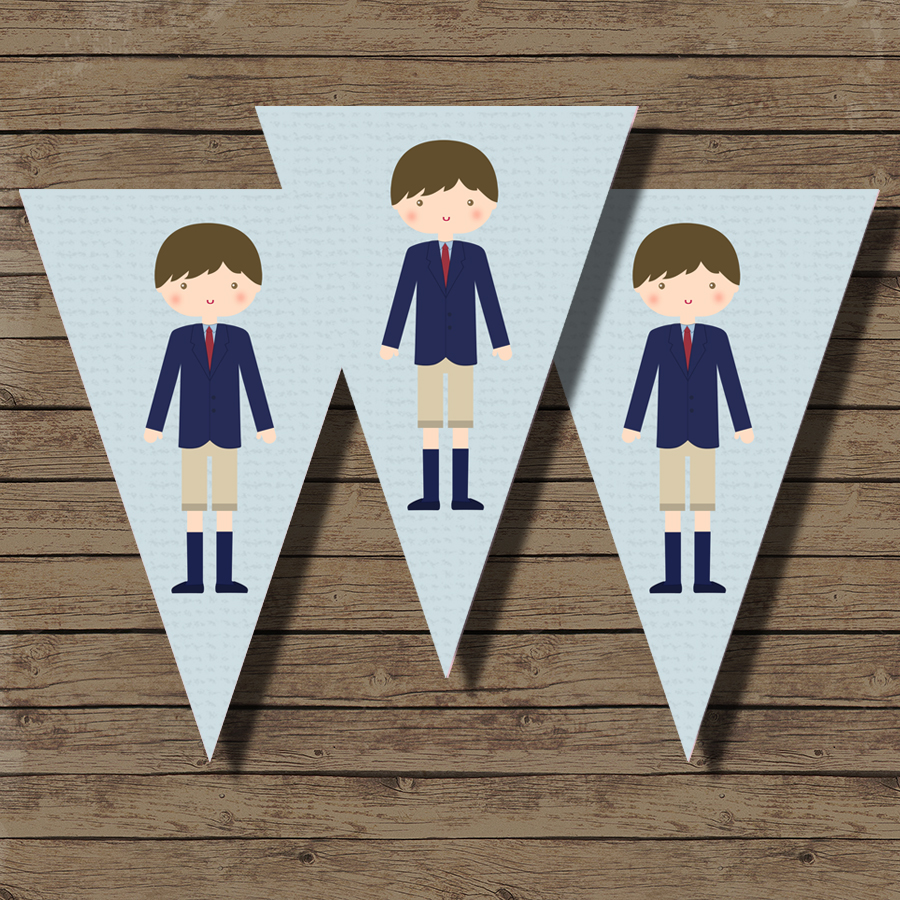 Imagen de producto: 3 banderines de comunión de niño