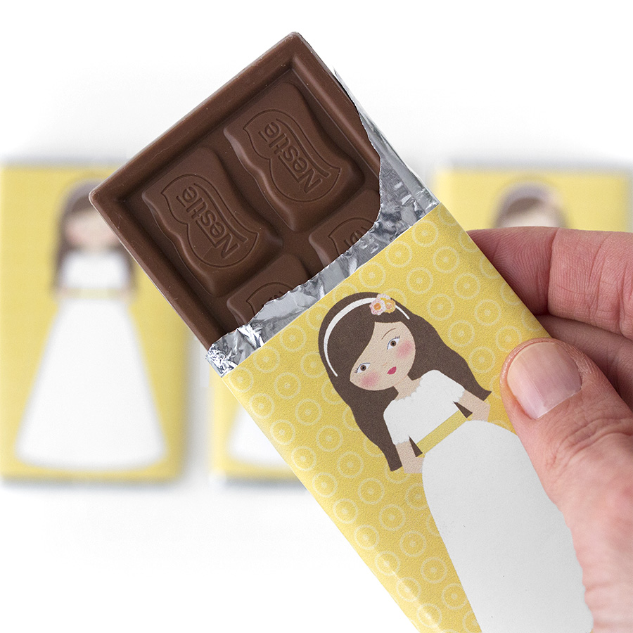 Imagen de producto: 4 chocolatinas de comunión Carlota