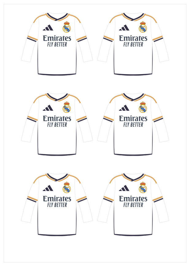 muñeca Aplicar patio de recreo Modelo nº 553: Camisetas Real Madrid - Tienda Online
