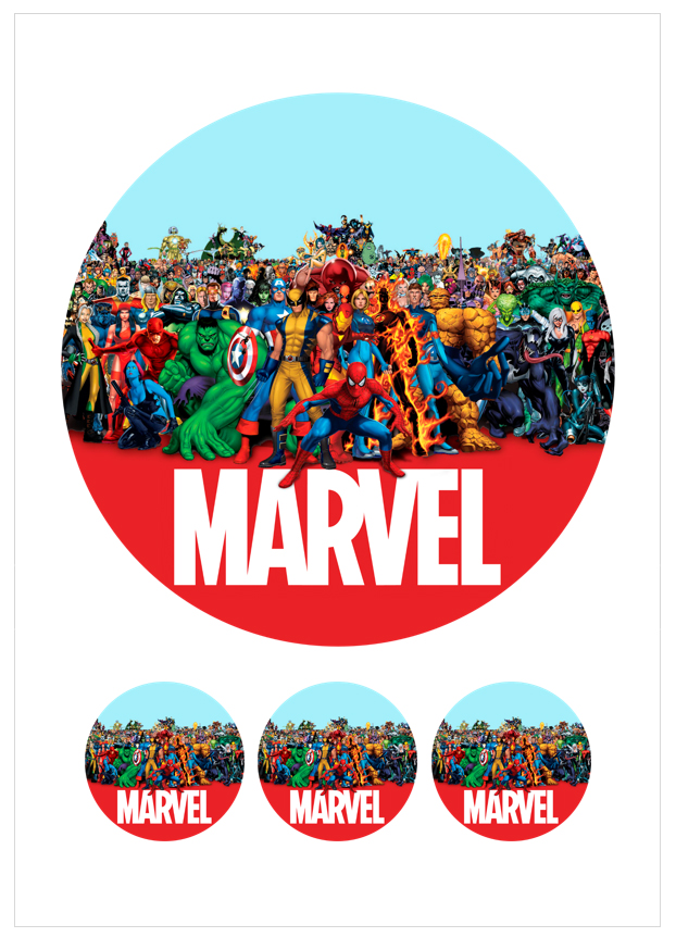 Imagen de producto: Modelo nº 556: Superhéroes de Marvel para tarta