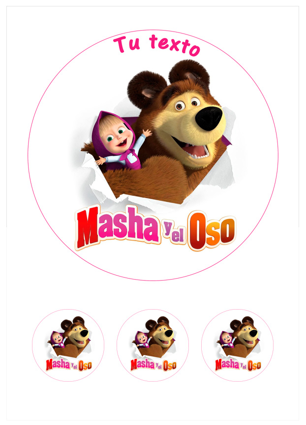 Modelo nº 688: Masha y el oso para tarta - Tienda Online