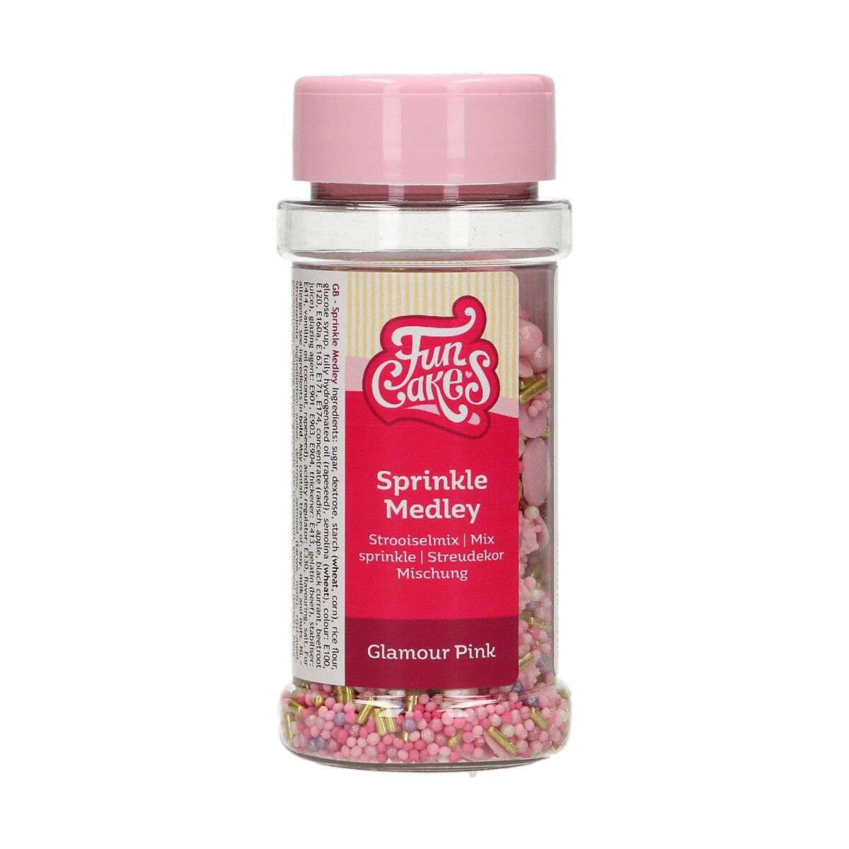 Imagen de producto: https://tienda.postreadiccion.com/img/articulos/secundarias14244-sprinkles-medley-glamour-pink-65-g-funcakes-1.jpg